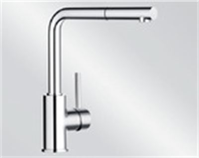Vòi Rửa Bát Blanco Bateria MILA-S chrome Nổi Bật Kiểu Dáng Cổ Điển Và Tinh Tế