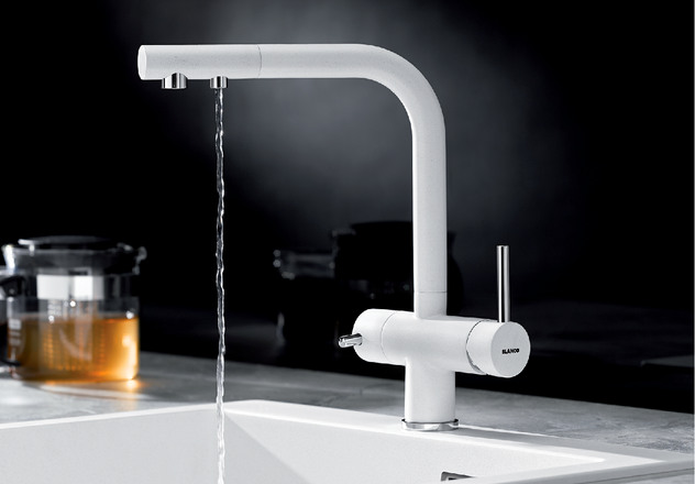 Vòi Rửa Bát BLANCO FONTAS II - Alumetalik Hai Trong Một Tiết Kiệm Không Gian
