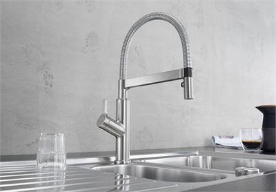 Vòi Rửa Bát Blanco SOLENTA-S Chrome Thiết Kế Chuyên Nghiệp, Cảm Biến Hiện Đại