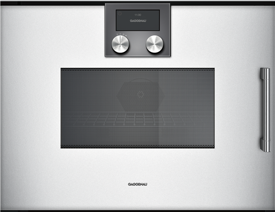 Lò nướng kèm vi sóng Gaggenau BMP251130, Mầu inox sáng bóng dễ vệ sinh